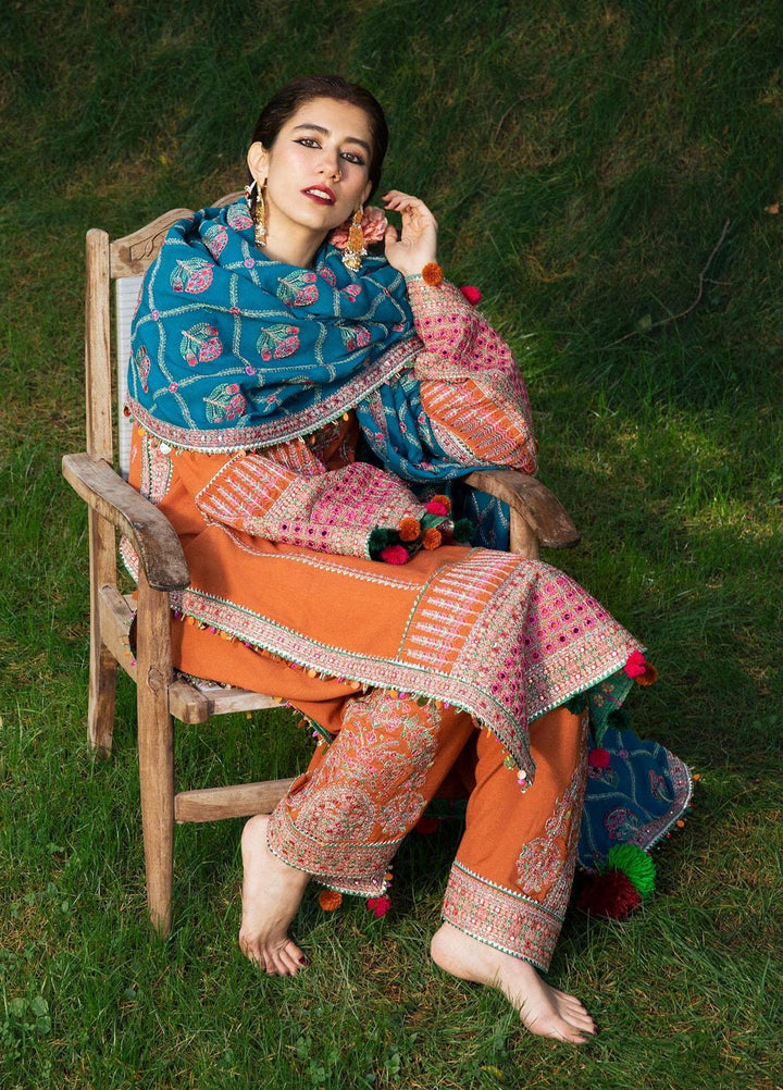 Hussain Rehar Embroidered Karandi Suits Unstitched 3 Piece HRR22AW Ziya - Winter Collection