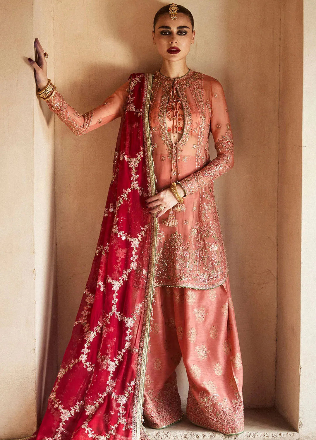Hussain Rehar Embroidered Chiffon Suit Unstitched 3 Piece HRR24F Romawi - Formal Collection