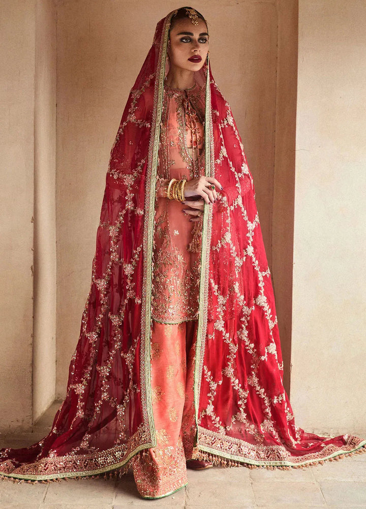 Hussain Rehar Embroidered Chiffon Suit Unstitched 3 Piece HRR24F Romawi - Formal Collection