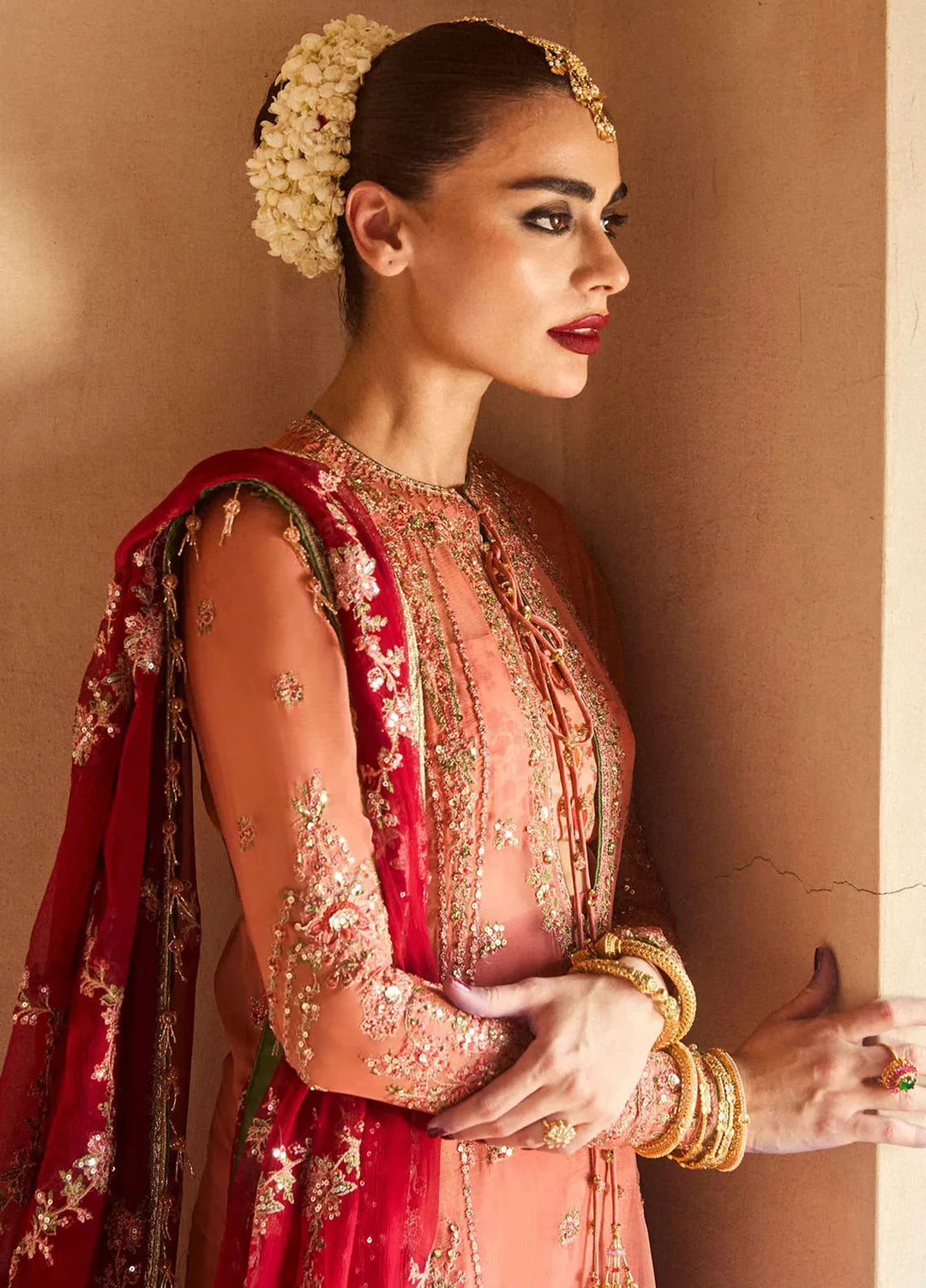 Hussain Rehar Embroidered Chiffon Suit Unstitched 3 Piece HRR24F Romawi - Formal Collection