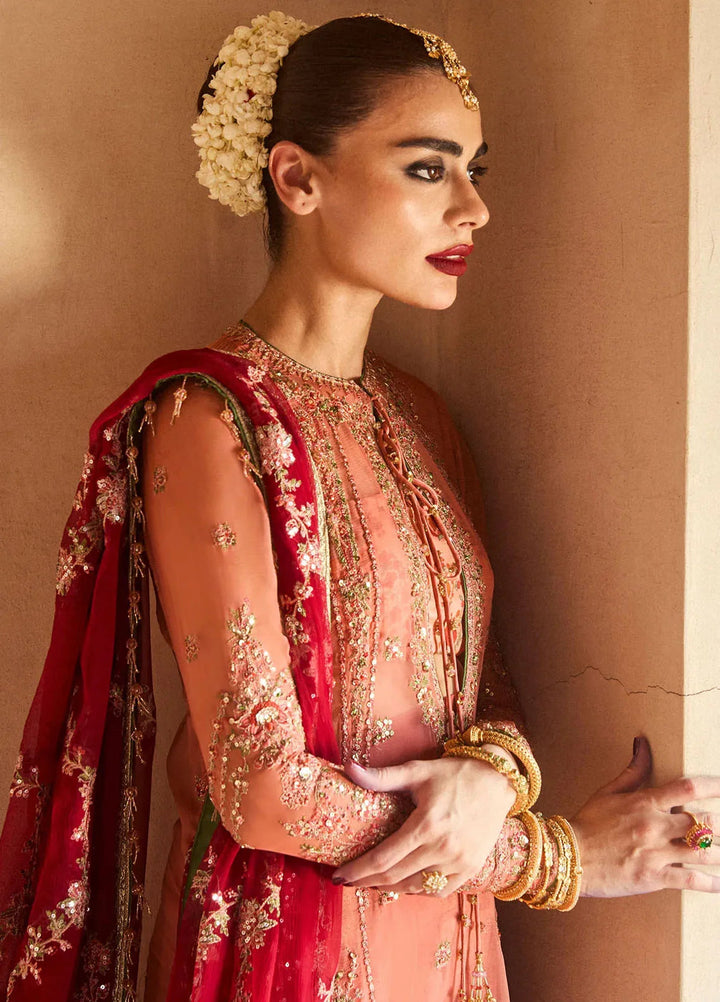 Hussain Rehar Embroidered Chiffon Suit Unstitched 3 Piece HRR24F Romawi - Formal Collection