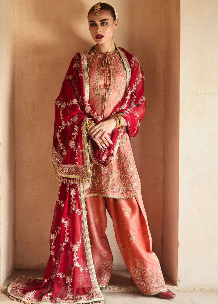 Hussain Rehar Embroidered Chiffon Suit Unstitched 3 Piece HRR24F Romawi - Formal Collection