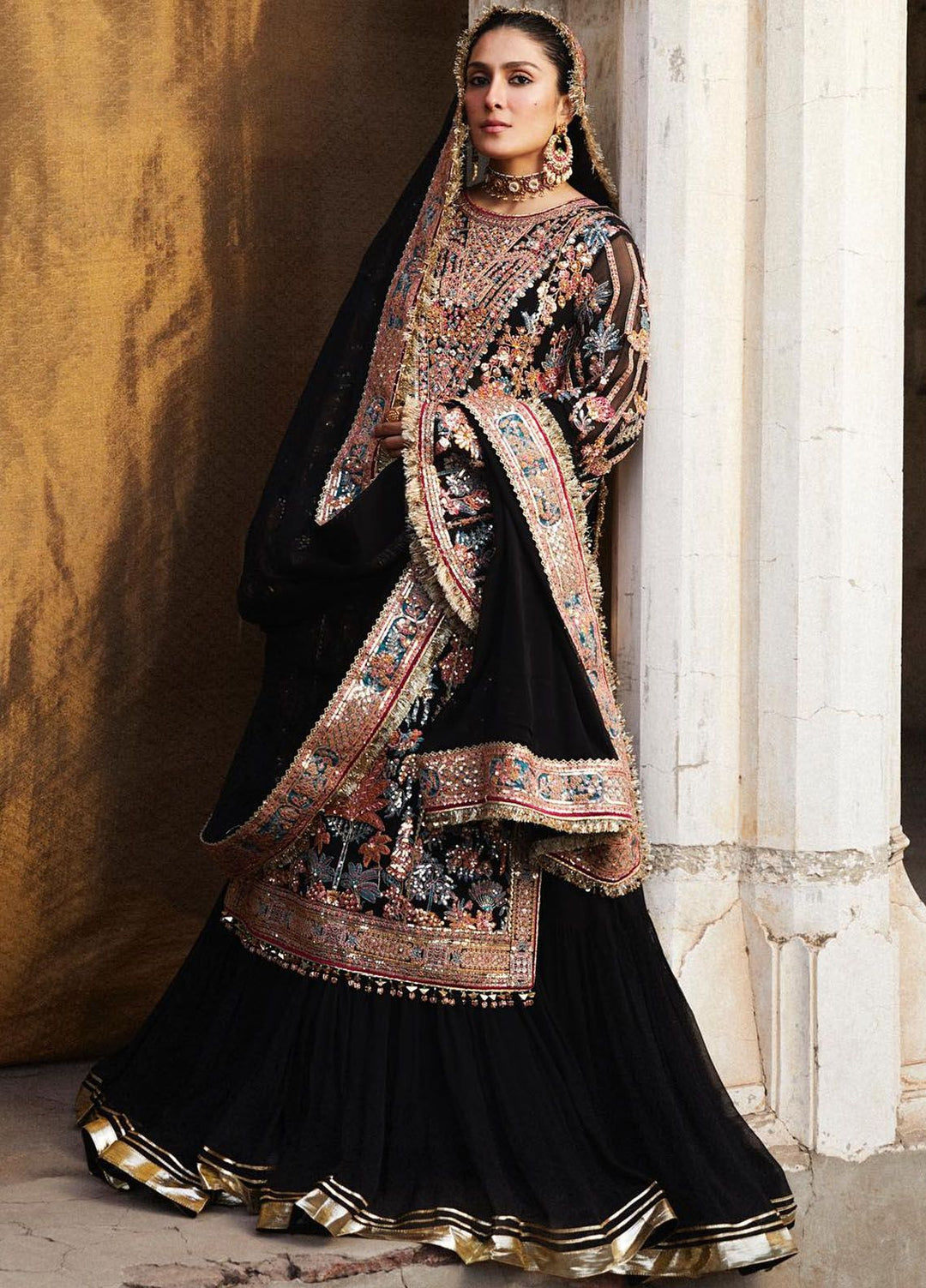 Hussain Rehar Embroidered Chiffon Suits Unstitched 3 Piece HRR24LF Tamam - Luxury Collection