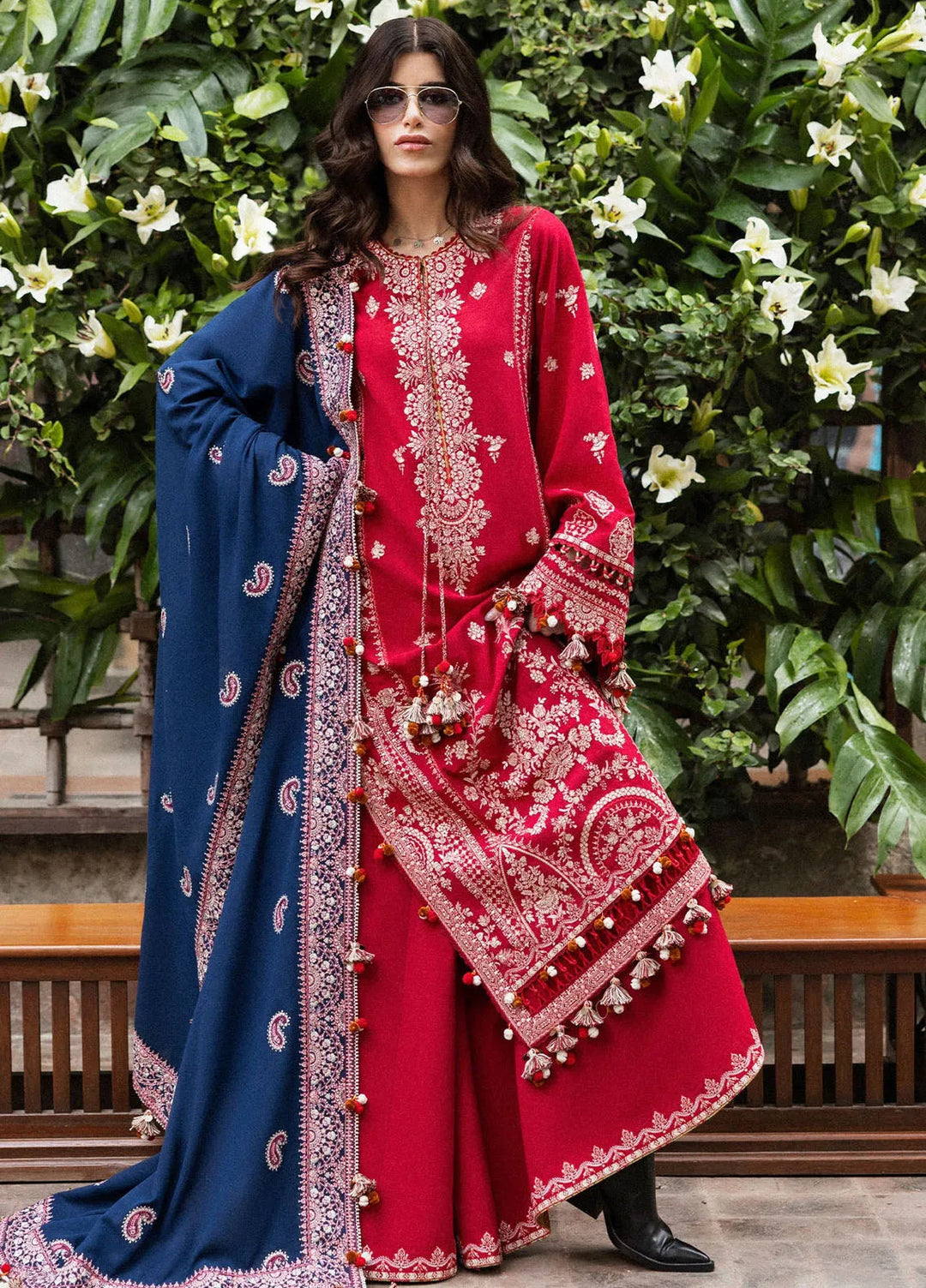 Hussain Rehar Embroidered Karandi Suit Unstitched 3 Piece HRR24W Aman - Winter Collection
