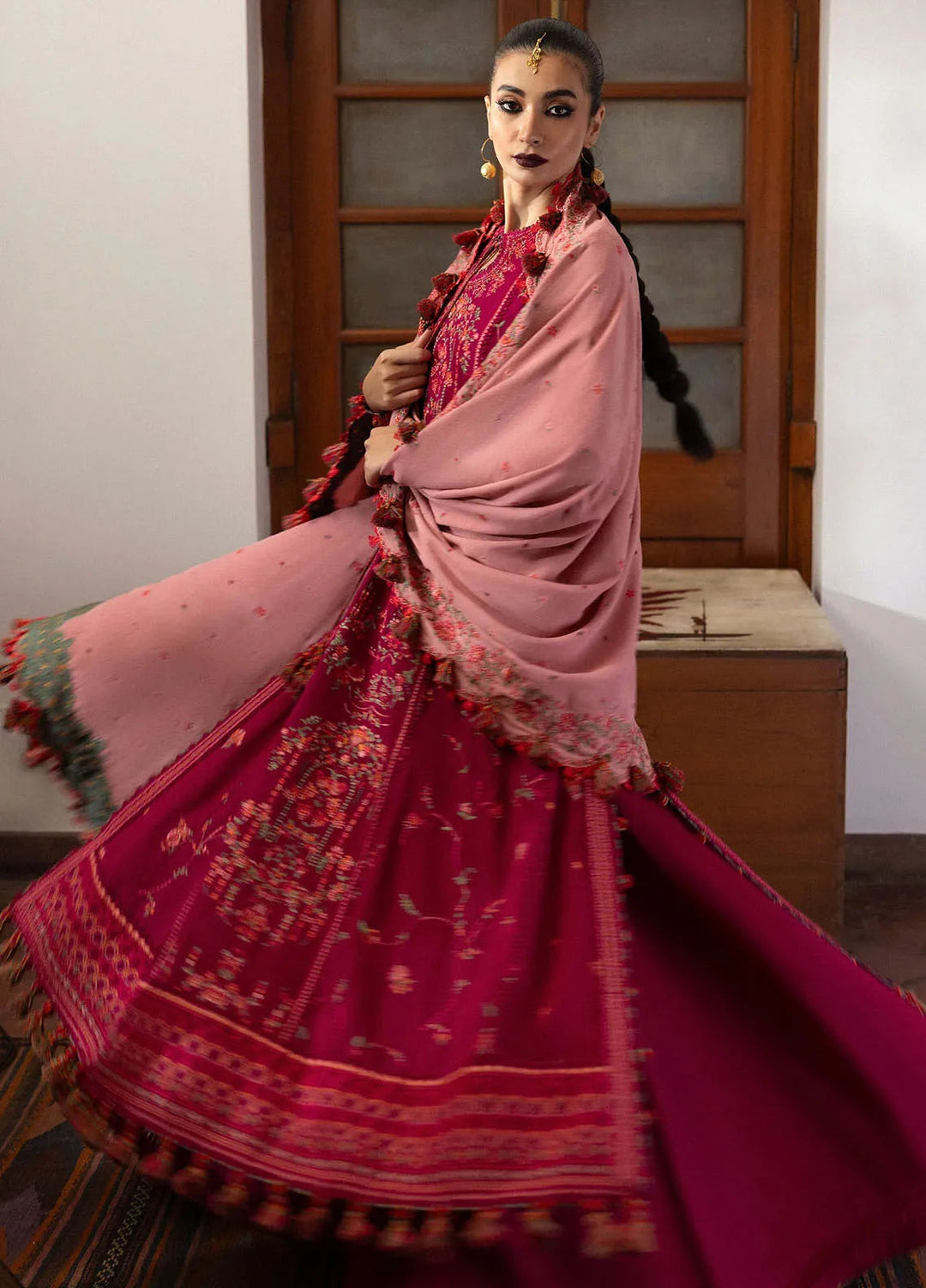 Hussain Rehar Embroidered Karandi Suit Unstitched 3 Piece HRR24W Amani - Winter Collection