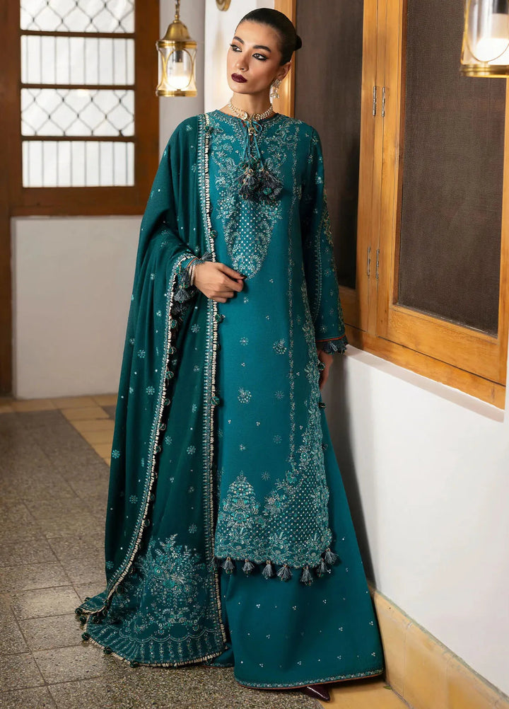 Hussain Rehar Embroidered Karandi Suit Unstitched 3 Piece HRR24W Durk - Winter Collection