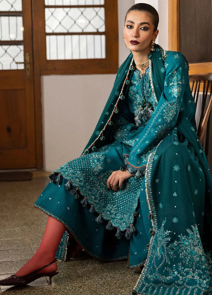 Hussain Rehar Embroidered Karandi Suit Unstitched 3 Piece HRR24W Durk - Winter Collection