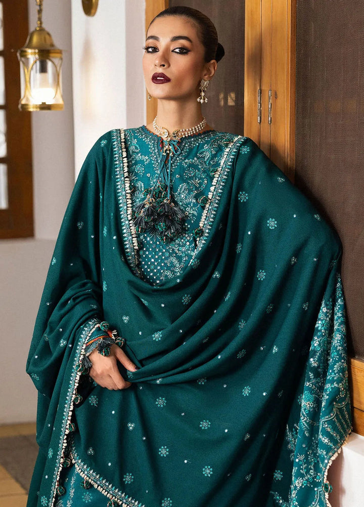 Hussain Rehar Embroidered Karandi Suit Unstitched 3 Piece HRR24W Durk - Winter Collection
