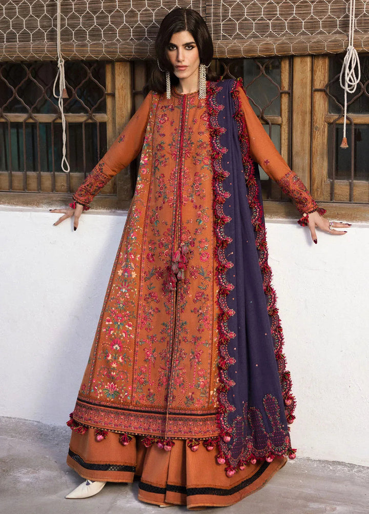 Hussain Rehar Embroidered Karandi Suit Unstitched 3 Piece HRR24W Kamal - Winter Collection