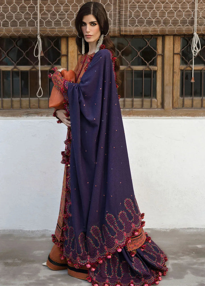 Hussain Rehar Embroidered Karandi Suit Unstitched 3 Piece HRR24W Kamal - Winter Collection