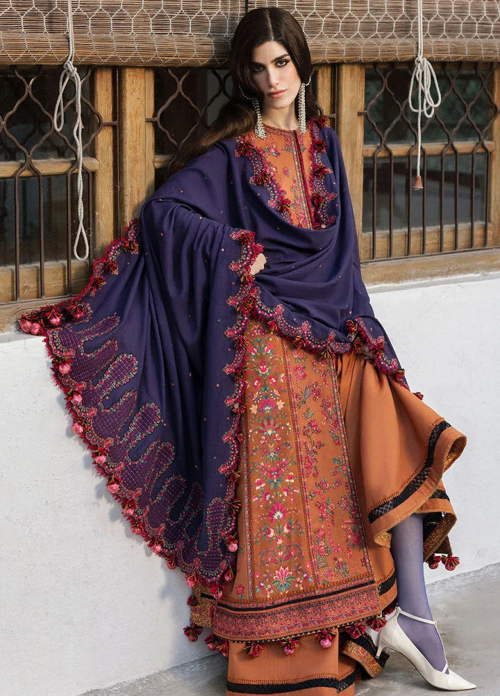 Hussain Rehar Embroidered Karandi Suit Unstitched 3 Piece HRR24W Kamal - Winter Collection