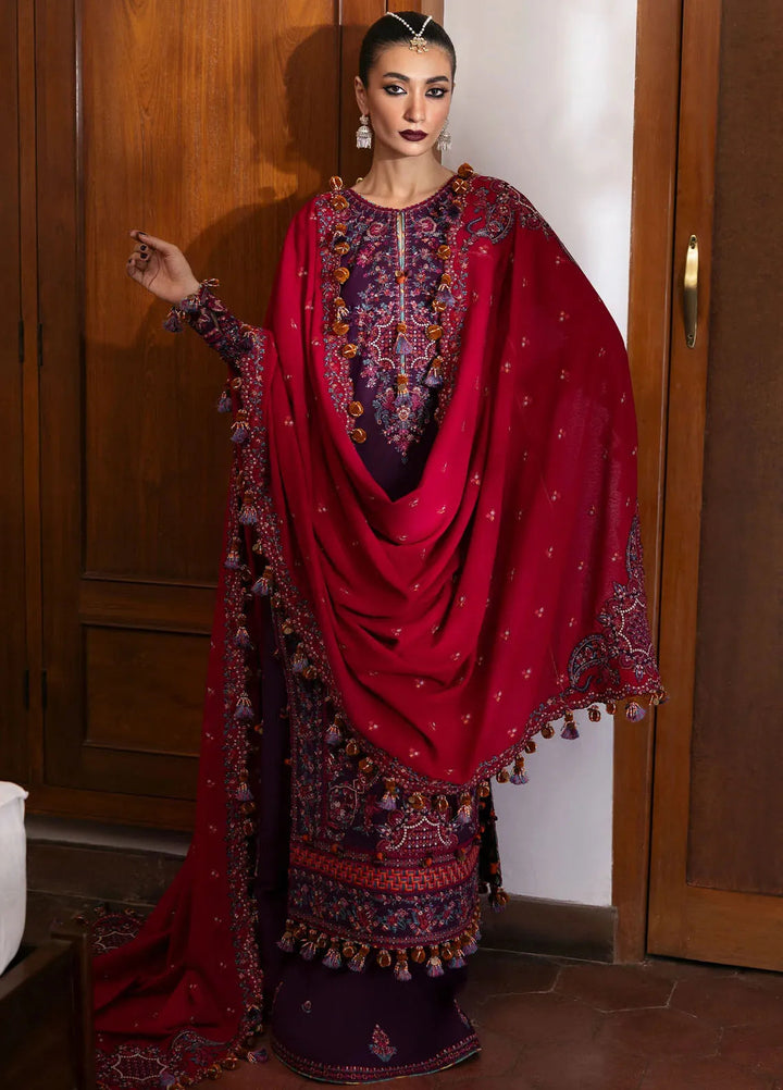Hussain Rehar Embroidered Karandi Suit Unstitched 3 Piece HRR24W Liliana - Winter Collection