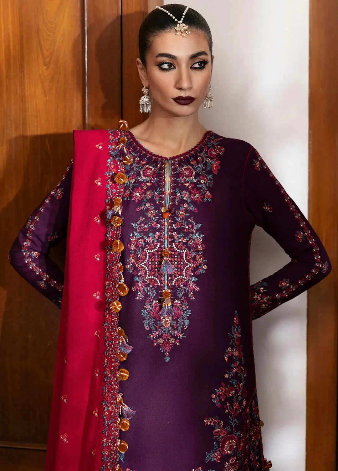 Hussain Rehar Embroidered Karandi Suit Unstitched 3 Piece HRR24W Liliana - Winter Collection
