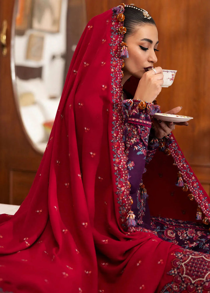 Hussain Rehar Embroidered Karandi Suit Unstitched 3 Piece HRR24W Liliana - Winter Collection