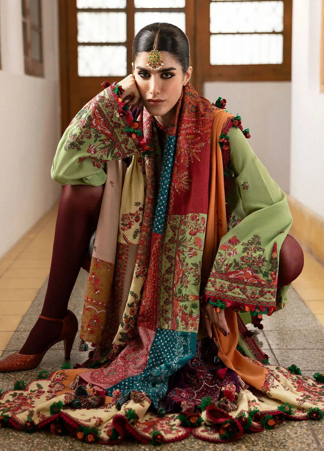 Hussain Rehar Embroidered Karandi Suit Unstitched 3 Piece HRR24W Mosy - Winter Collection