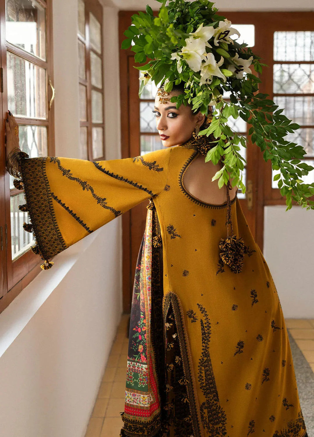 Hussain Rehar Embroidered Karandi Suit Unstitched 3 Piece HRR24W Saage - Winter Collection