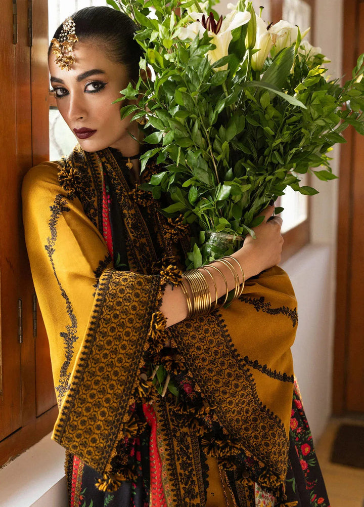 Hussain Rehar Embroidered Karandi Suit Unstitched 3 Piece HRR24W Saage - Winter Collection