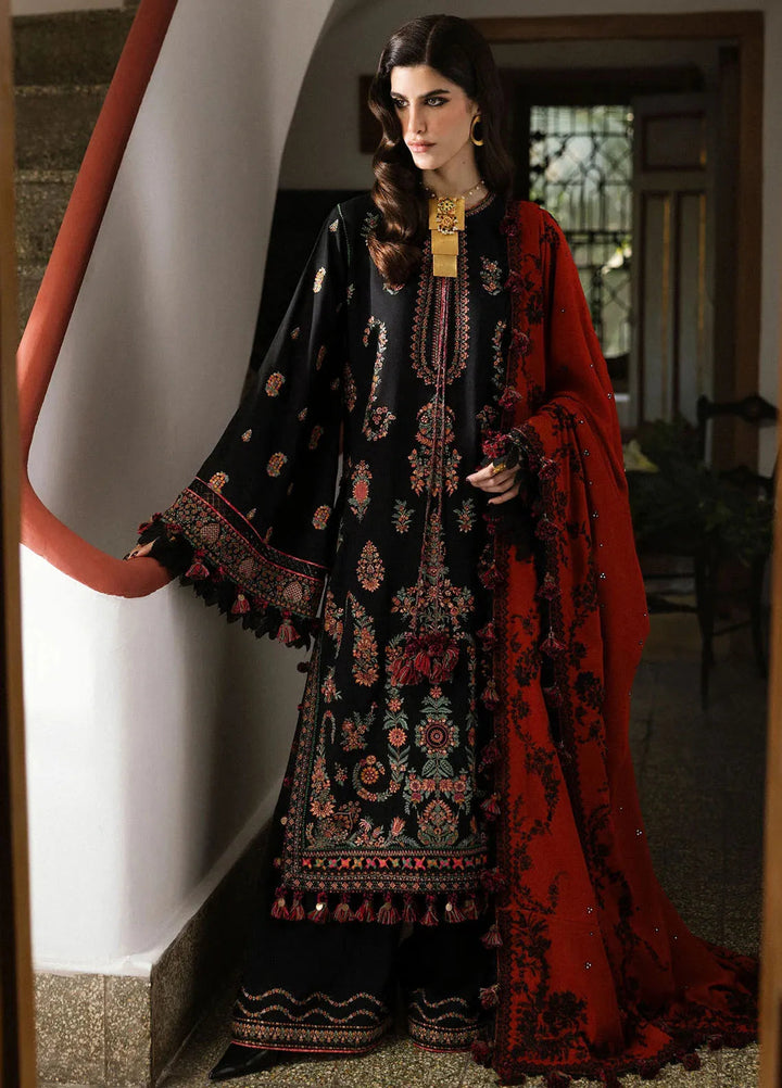 Hussain Rehar Embroidered Karandi Suit Unstitched 3 Piece HRR24W Sahe - Winter Collection