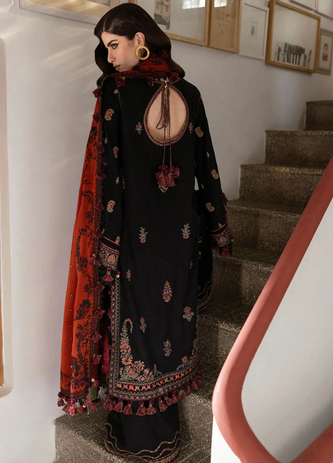 Hussain Rehar Embroidered Karandi Suit Unstitched 3 Piece HRR24W Sahe - Winter Collection