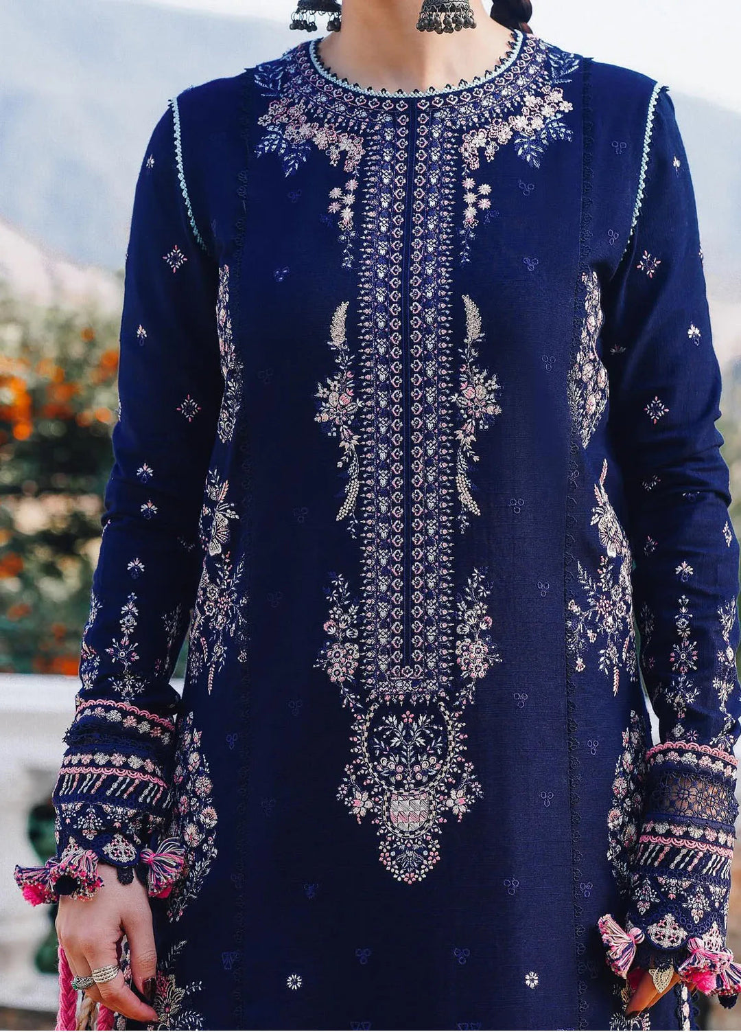Hussain Rehar Embroidered Khaddar Suits Unstitched 3 Piece HRR24WS Barq - Winter Collection