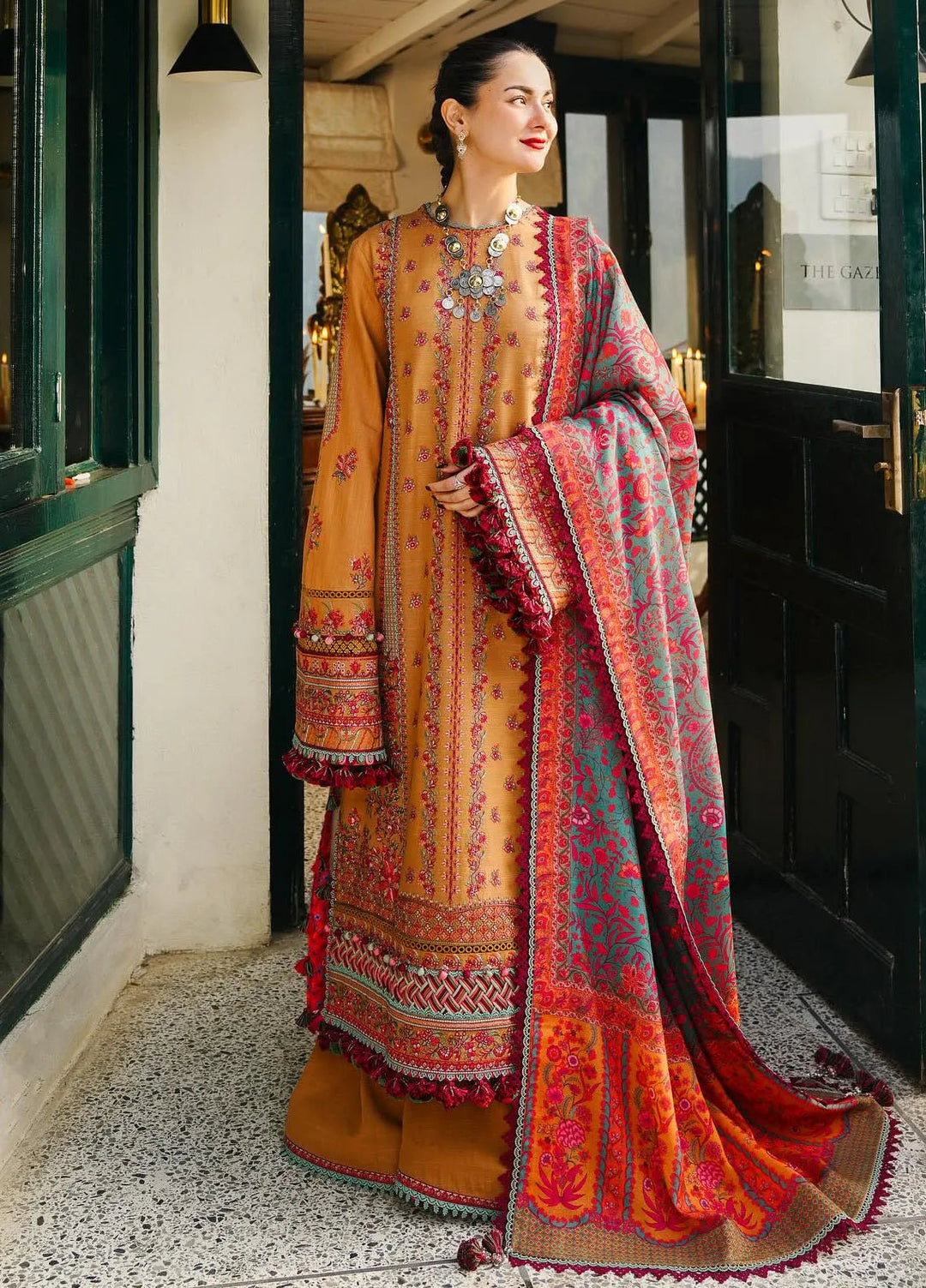 Hussain Rehar Embroidered Khaddar Suits Unstitched 3 Piece HRR24WS Horain - Winter Collection