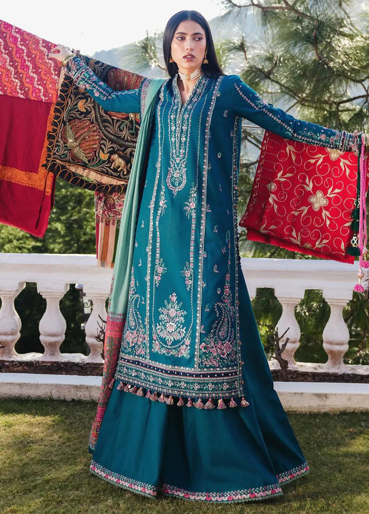 Hussain Rehar Embroidered Khaddar Suits Unstitched 3 Piece HRR24WS Jamil - Winter Collection