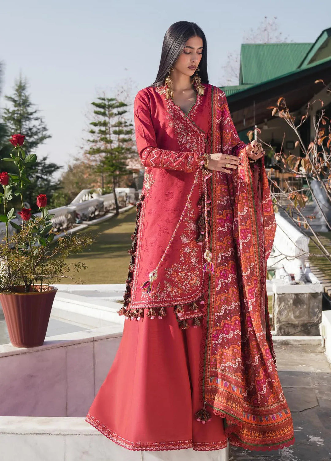 Hussain Rehar Embroidered Khaddar Suits Unstitched 3 Piece HRR24WS Mana - Winter Collection