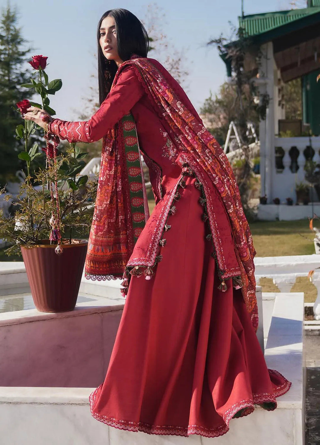 Hussain Rehar Embroidered Khaddar Suits Unstitched 3 Piece HRR24WS Mana - Winter Collection