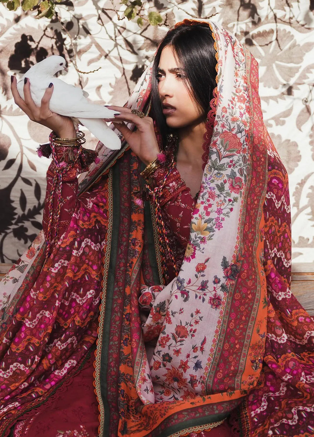 Hussain Rehar Embroidered Khaddar Suits Unstitched 3 Piece HRR24WS Mana - Winter Collection