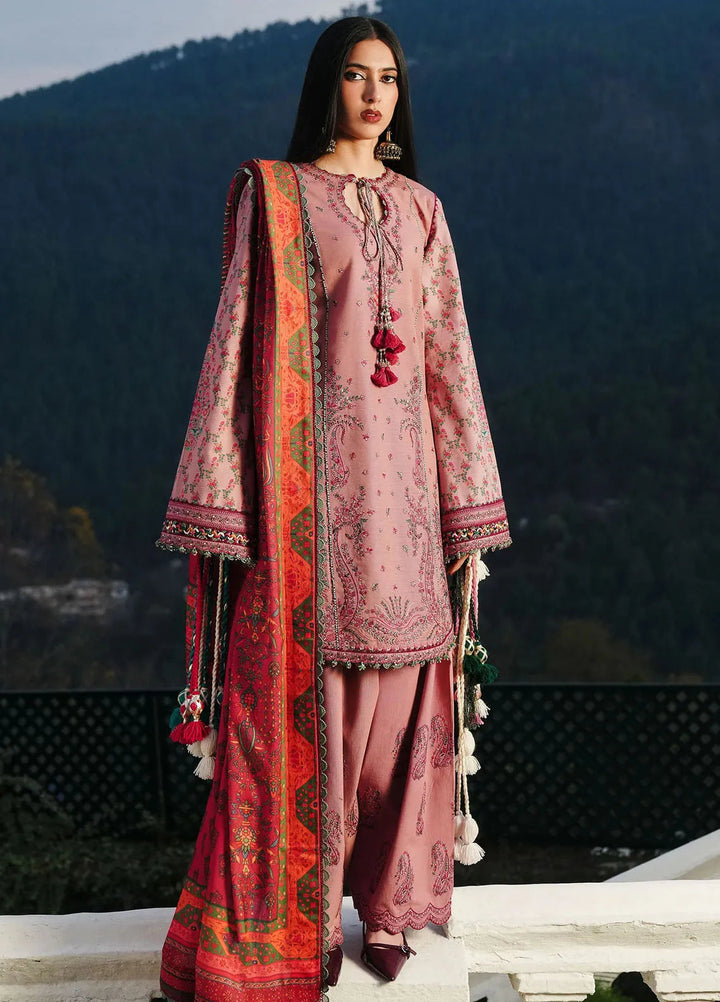 Hussain Rehar Embroidered Khaddar Suits Unstitched 3 Piece HRR24WS Mehr - Winter Collection
