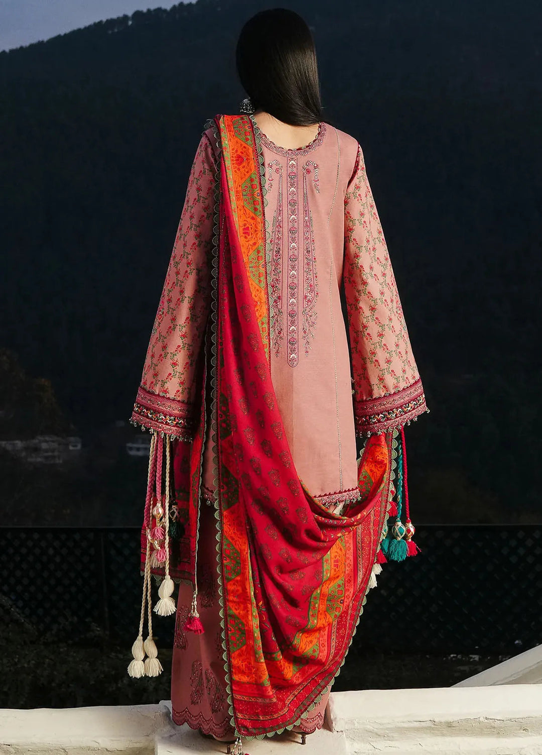 Hussain Rehar Embroidered Khaddar Suits Unstitched 3 Piece HRR24WS Mehr - Winter Collection