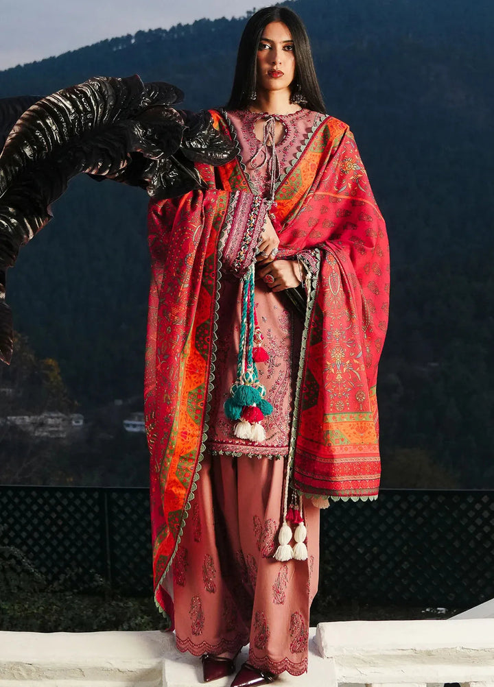 Hussain Rehar Embroidered Khaddar Suits Unstitched 3 Piece HRR24WS Mehr - Winter Collection