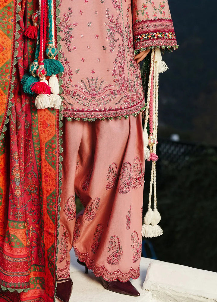 Hussain Rehar Embroidered Khaddar Suits Unstitched 3 Piece HRR24WS Mehr - Winter Collection