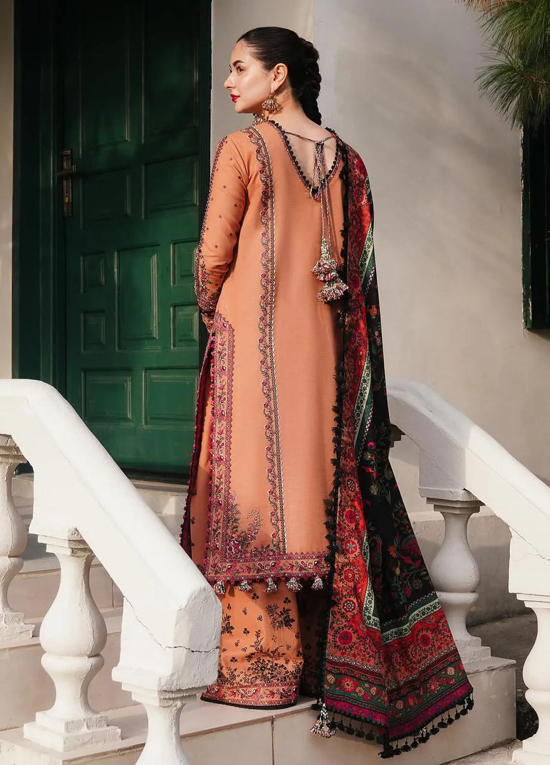 Hussain Rehar Embroidered Khaddar Suits Unstitched 3 Piece HRR24WS Sahira - Winter Collection