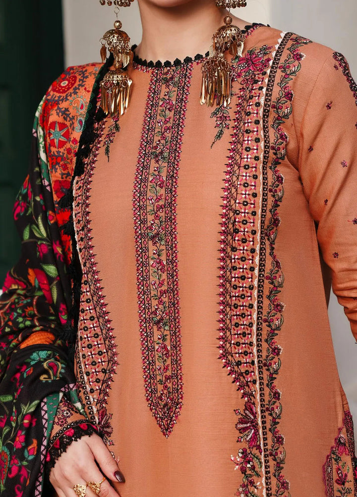 Hussain Rehar Embroidered Khaddar Suits Unstitched 3 Piece HRR24WS Sahira - Winter Collection