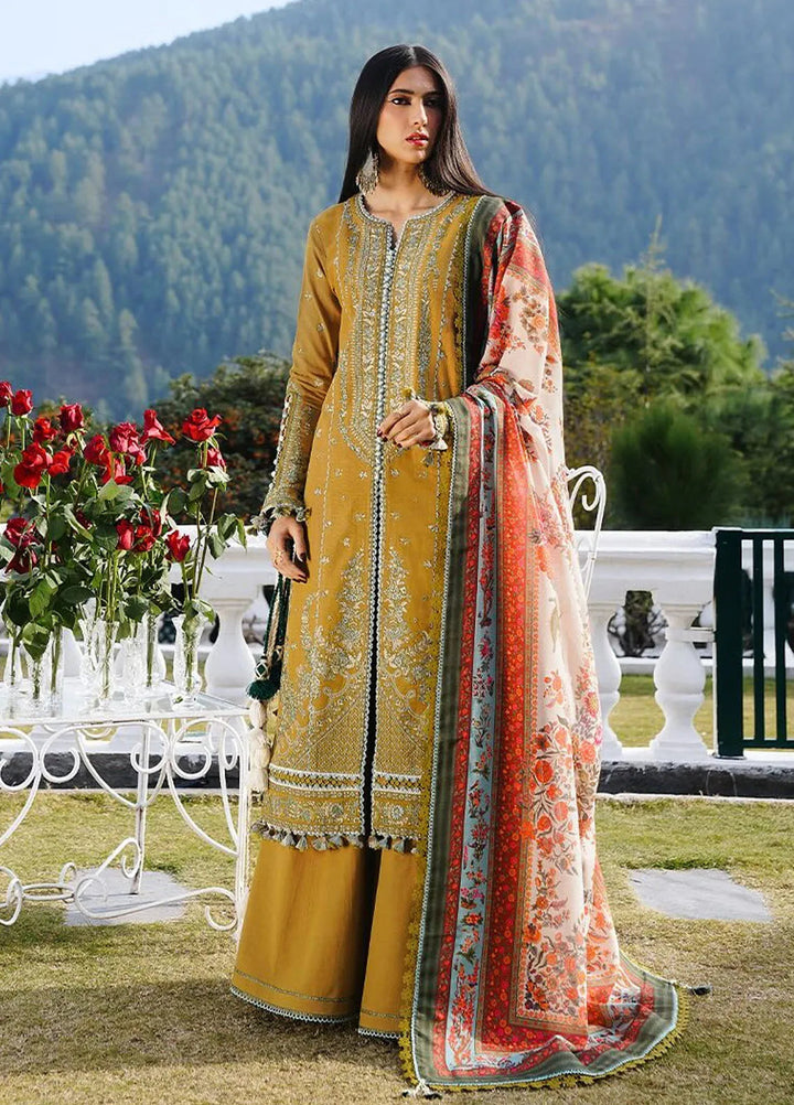 Hussain Rehar Embroidered Khaddar Suits Unstitched 3 Piece HRR24WS Sehr - Winter Collection
