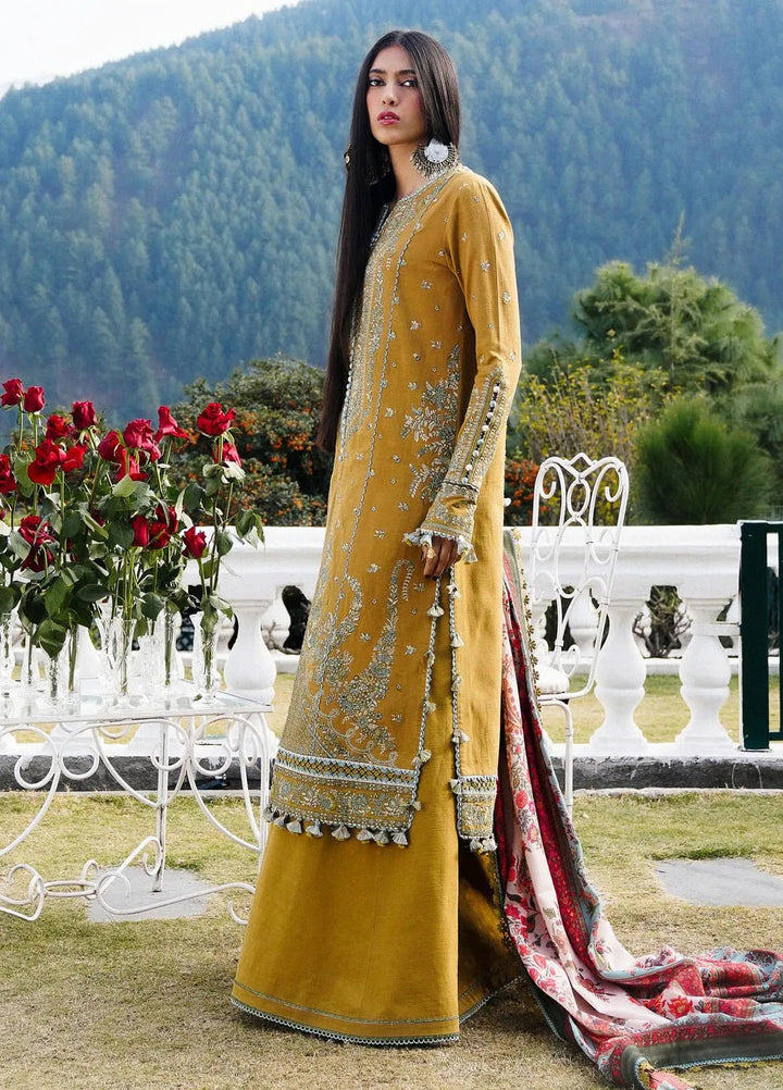 Hussain Rehar Embroidered Khaddar Suits Unstitched 3 Piece HRR24WS Sehr - Winter Collection