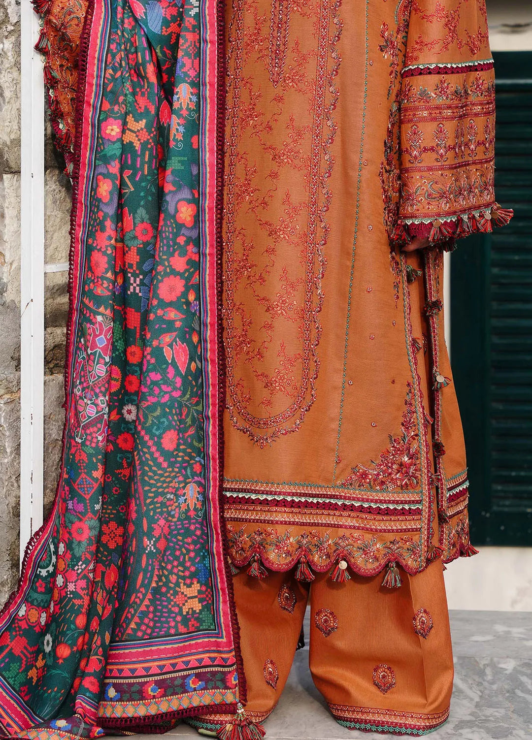 Hussain Rehar Embroidered Khaddar Suits Unstitched 3 Piece HRR24WS Tamar - Winter Collection