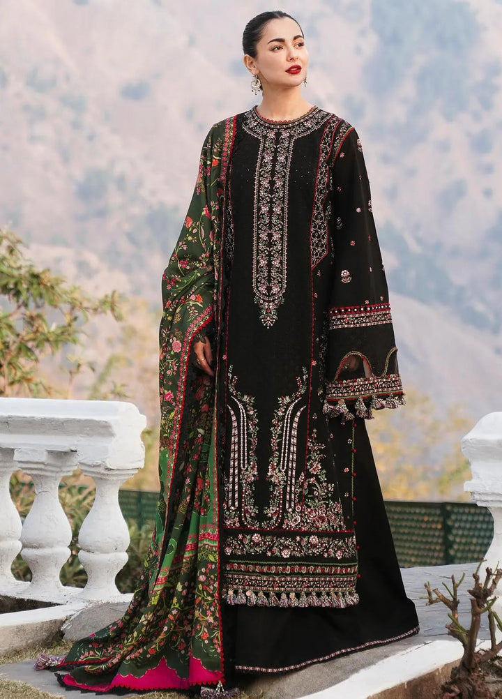 Hussain Rehar Embroidered Khaddar Suits Unstitched 3 Piece HRR24WS Zobia - Winter Collection