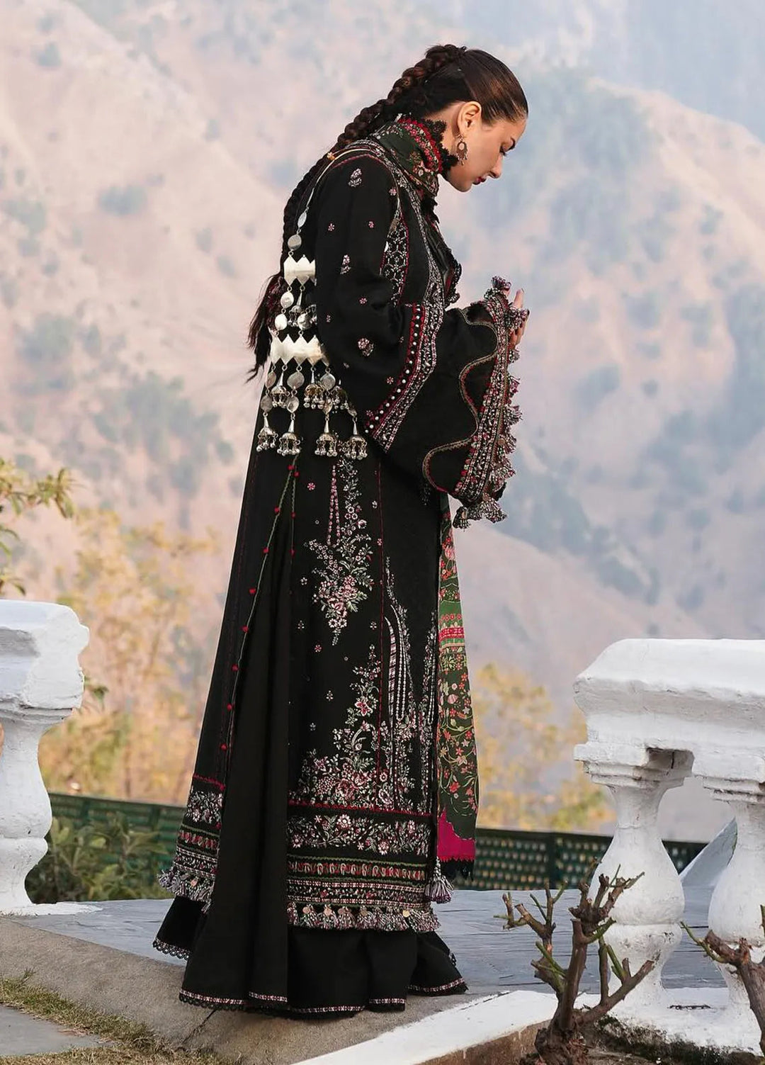 Hussain Rehar Embroidered Khaddar Suits Unstitched 3 Piece HRR24WS Zobia - Winter Collection