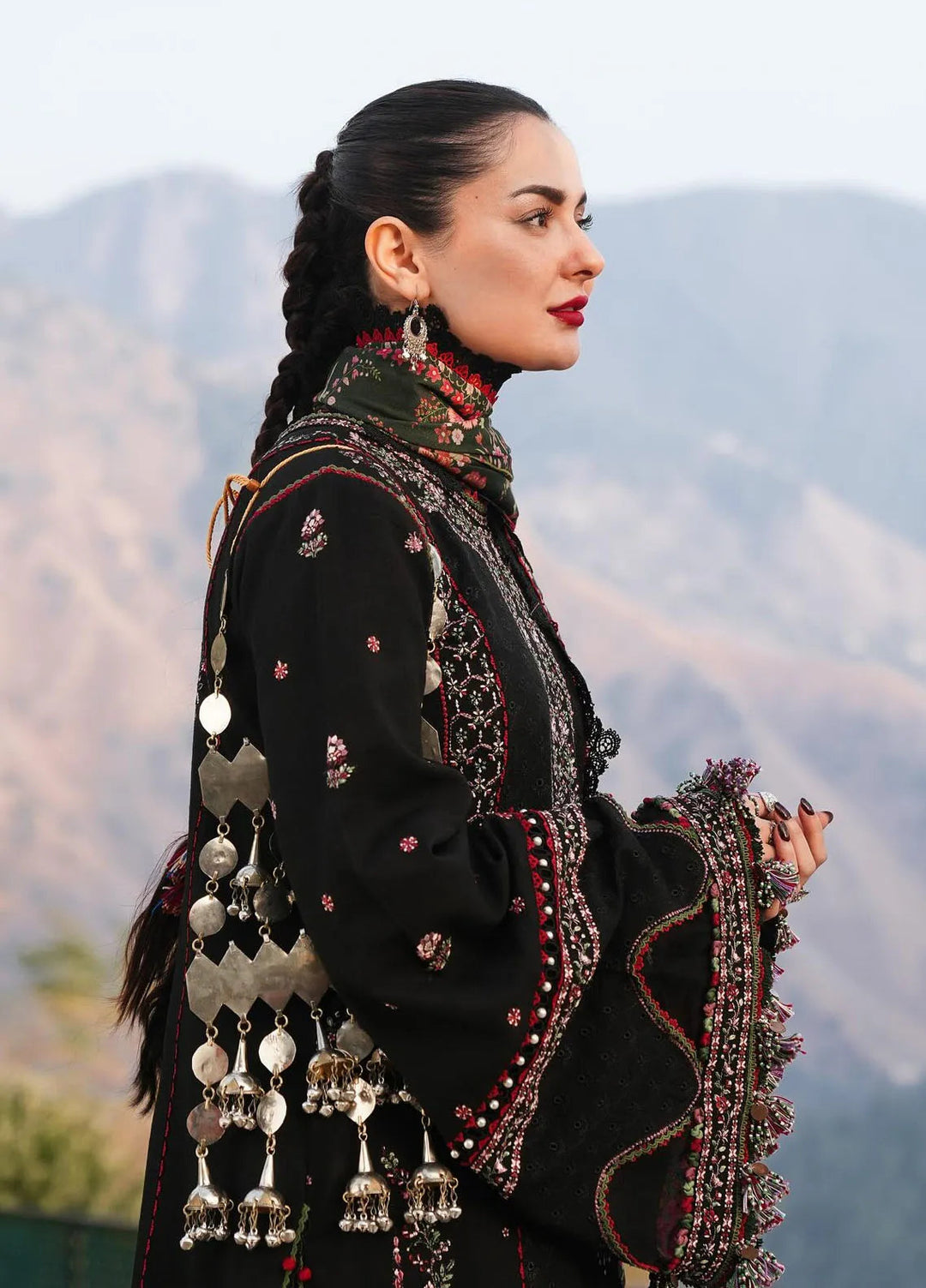 Hussain Rehar Embroidered Khaddar Suits Unstitched 3 Piece HRR24WS Zobia - Winter Collection