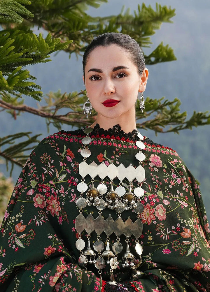 Hussain Rehar Embroidered Khaddar Suits Unstitched 3 Piece HRR24WS Zobia - Winter Collection