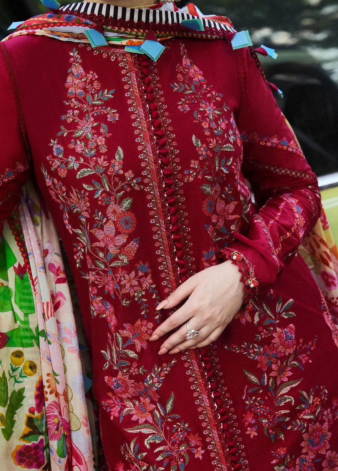 Hussain Rehar Embroidered Lawn Suit Unstitched 3 Piece HRR24S Bloom - Summer Collection