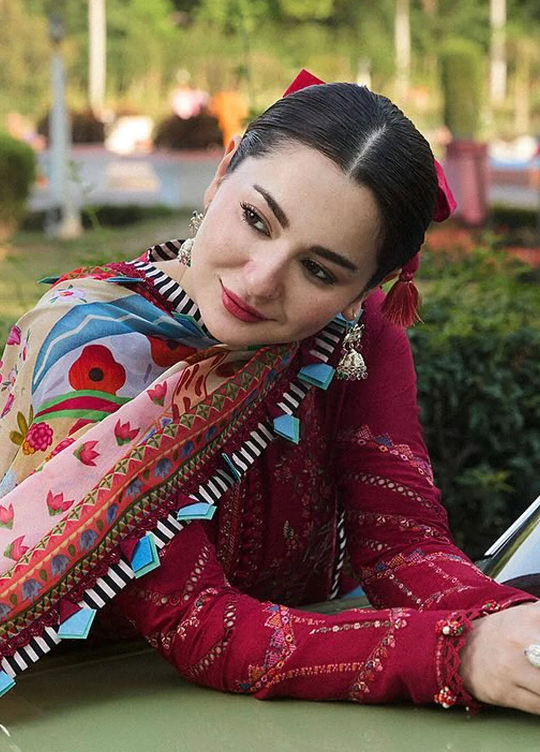 Hussain Rehar Embroidered Lawn Suit Unstitched 3 Piece HRR24S Bloom - Summer Collection