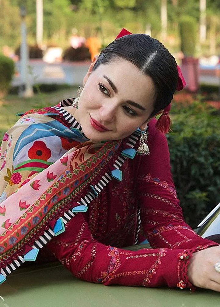 Hussain Rehar Embroidered Lawn Suit Unstitched 3 Piece HRR24S Bloom - Summer Collection