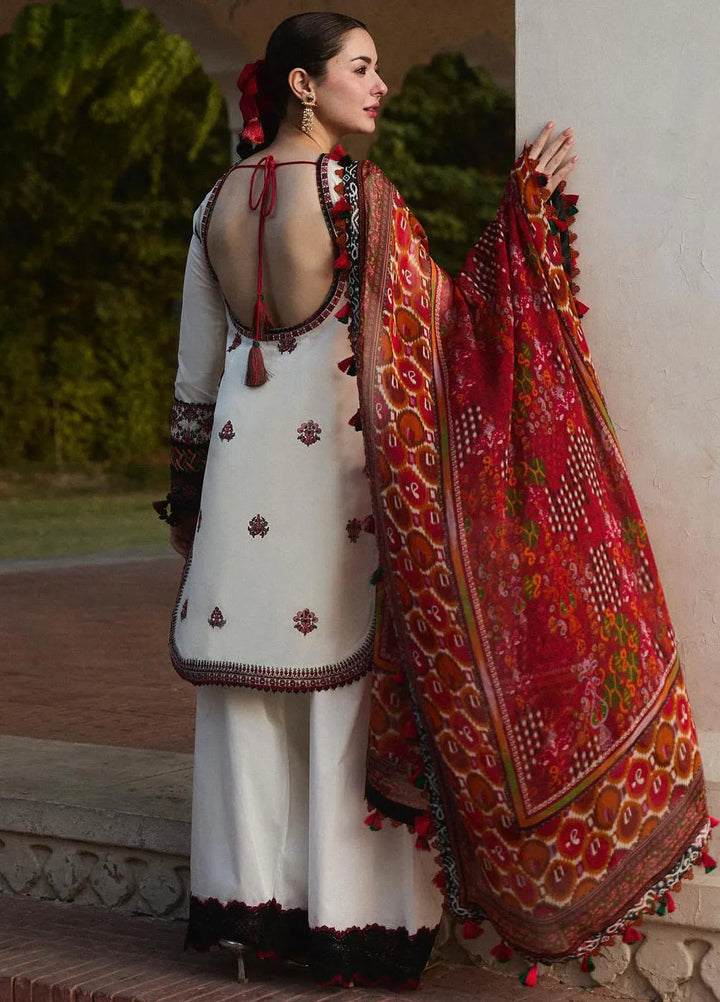 Hussain Rehar Embroidered Lawn Suit Unstitched 3 Piece HRR24S Fawn - Summer Collection