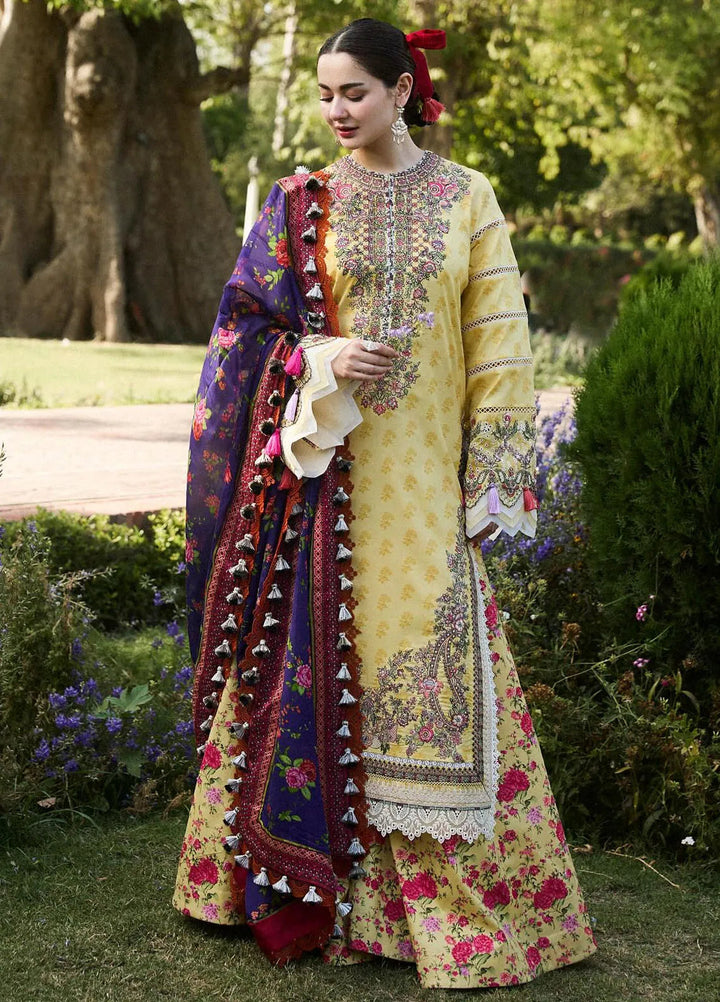 Hussain Rehar Embroidered Lawn Suit Unstitched 3 Piece HRR24S Opal - Summer Collection