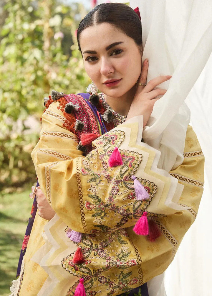 Hussain Rehar Embroidered Lawn Suit Unstitched 3 Piece HRR24S Opal - Summer Collection