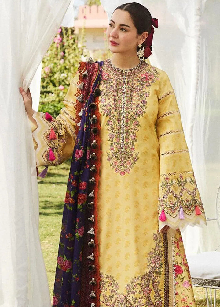 Hussain Rehar Embroidered Lawn Suit Unstitched 3 Piece HRR24S Opal - Summer Collection