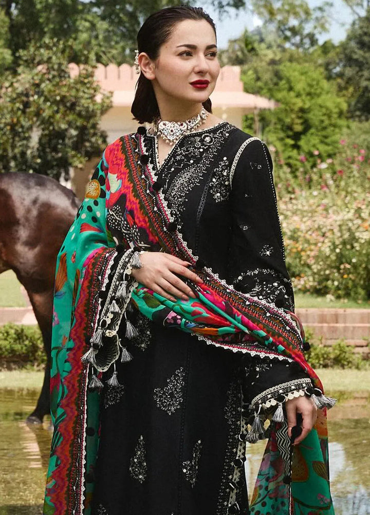 Hussain Rehar Embroidered Lawn Suit Unstitched 3 Piece HRR24S Rave - Summer Collection